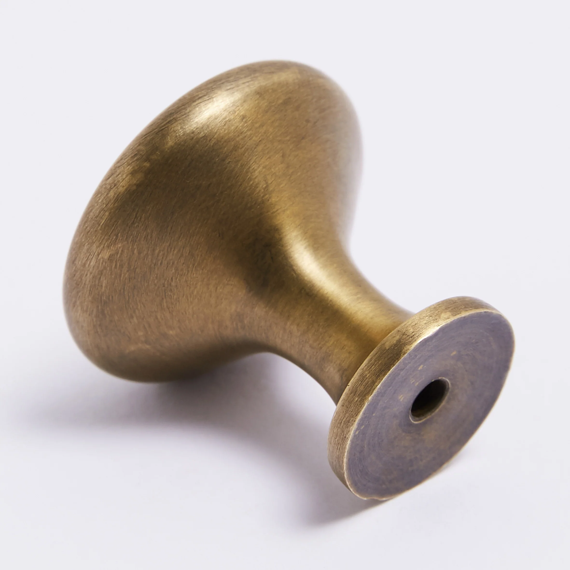 Ascot Knob - Acid Washed Brass - Image 3