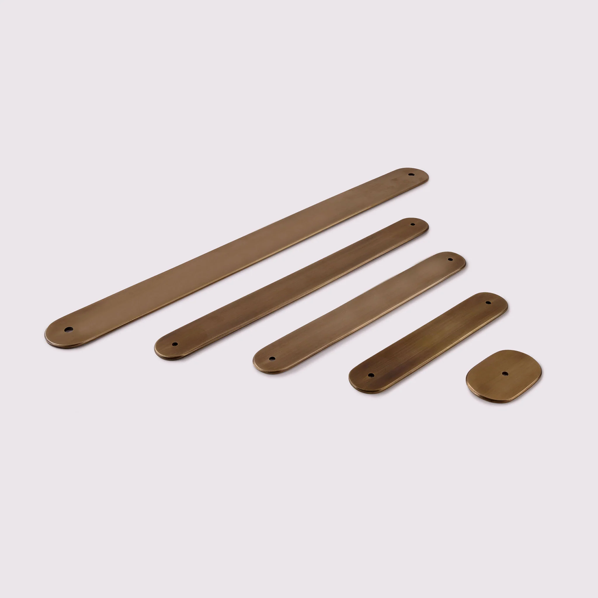 Curved Appliance Pull Backplate - Acid Wash Brass - Image 4