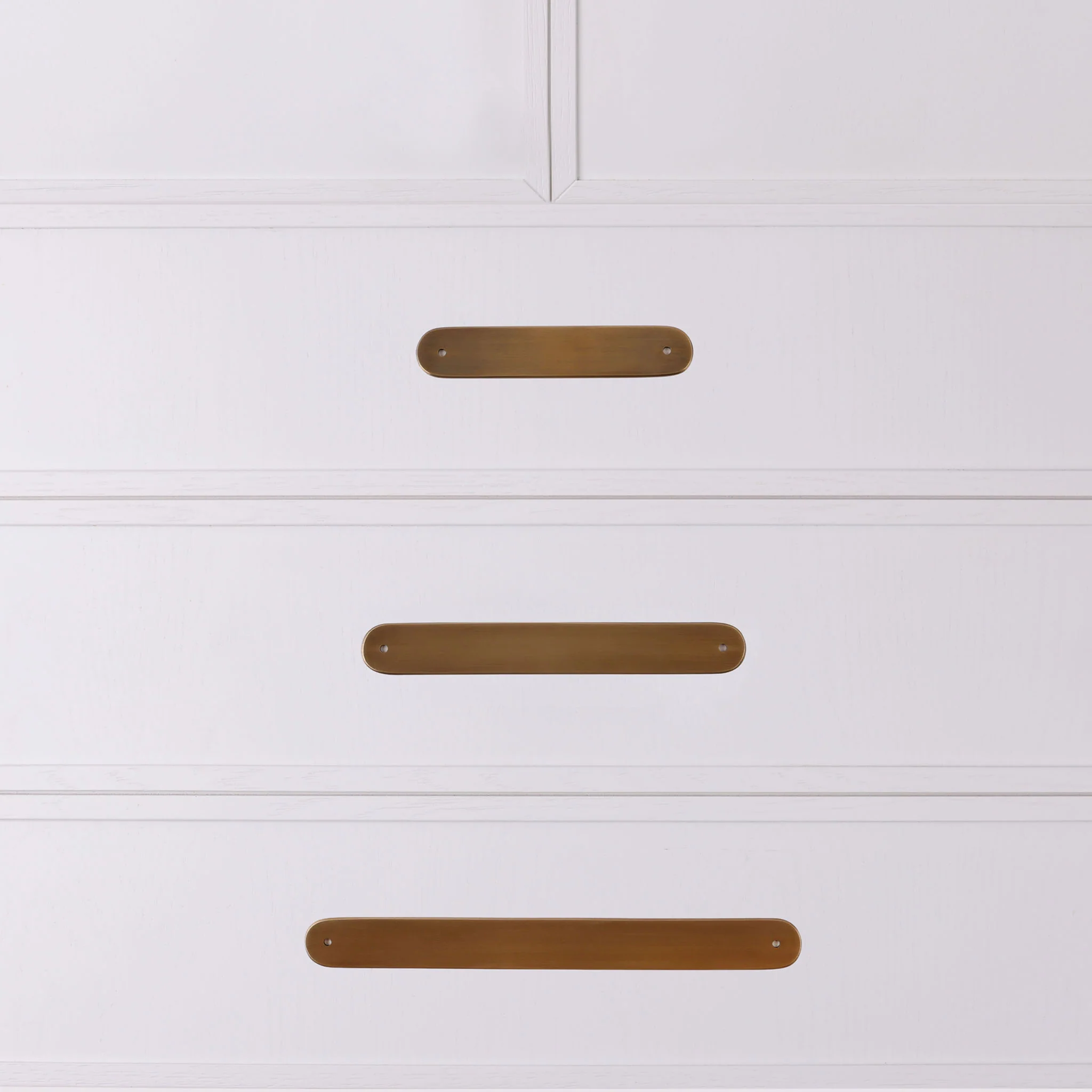 Curved Handle Backplate - Acid Wash Brass - Image 3