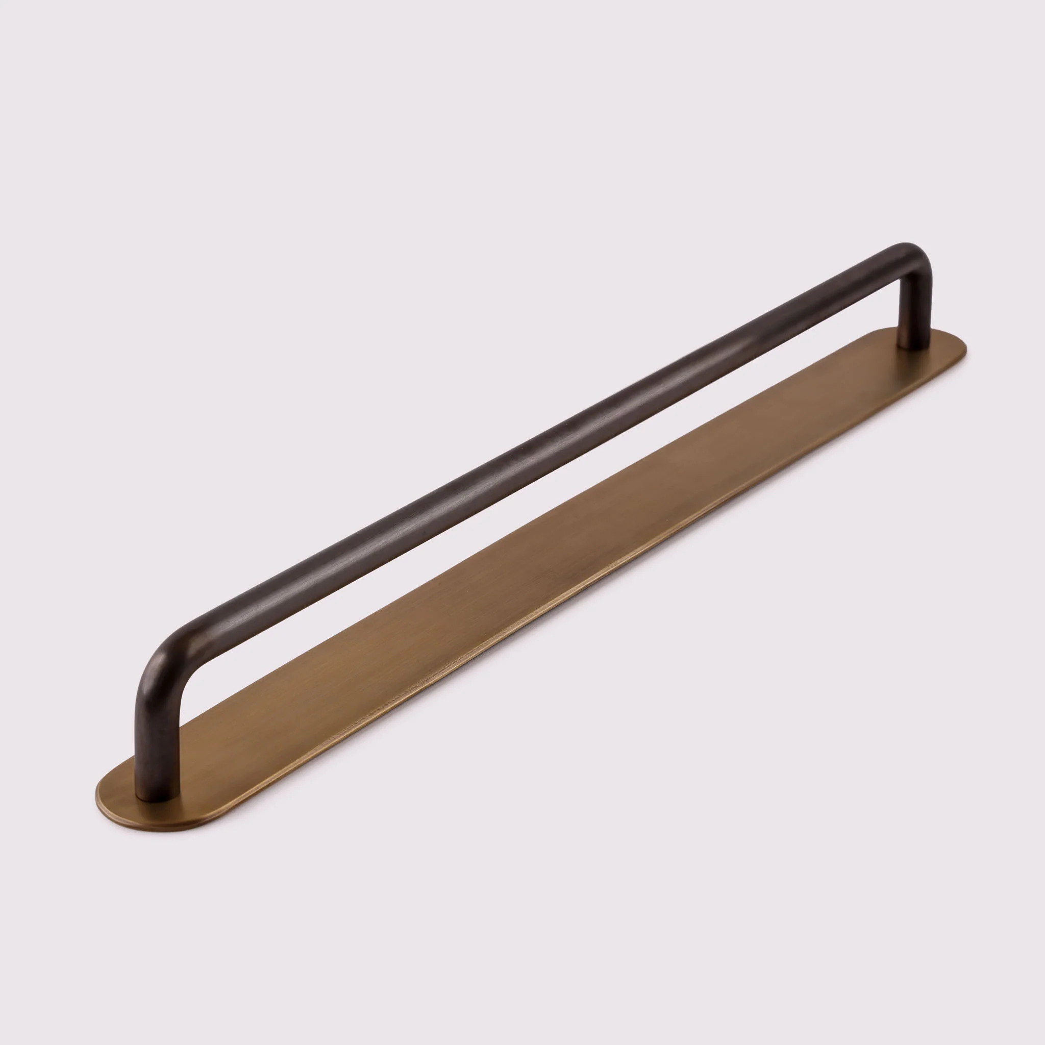 Curved Handle Backplate - Acid Wash Brass - Image 4