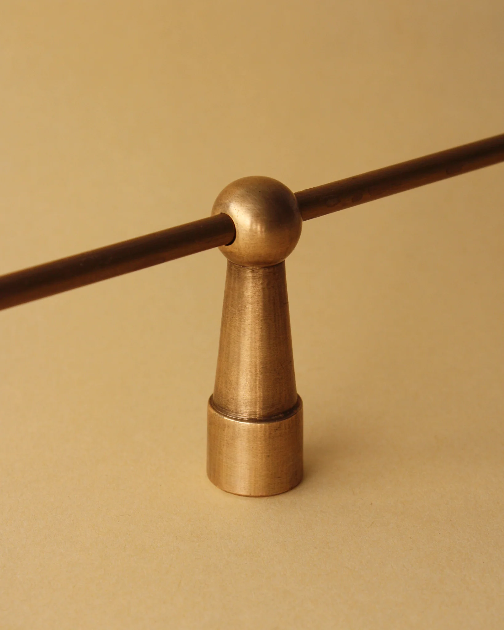 Gallery Rail Middle Post - Acid Washed Brass - Image 3