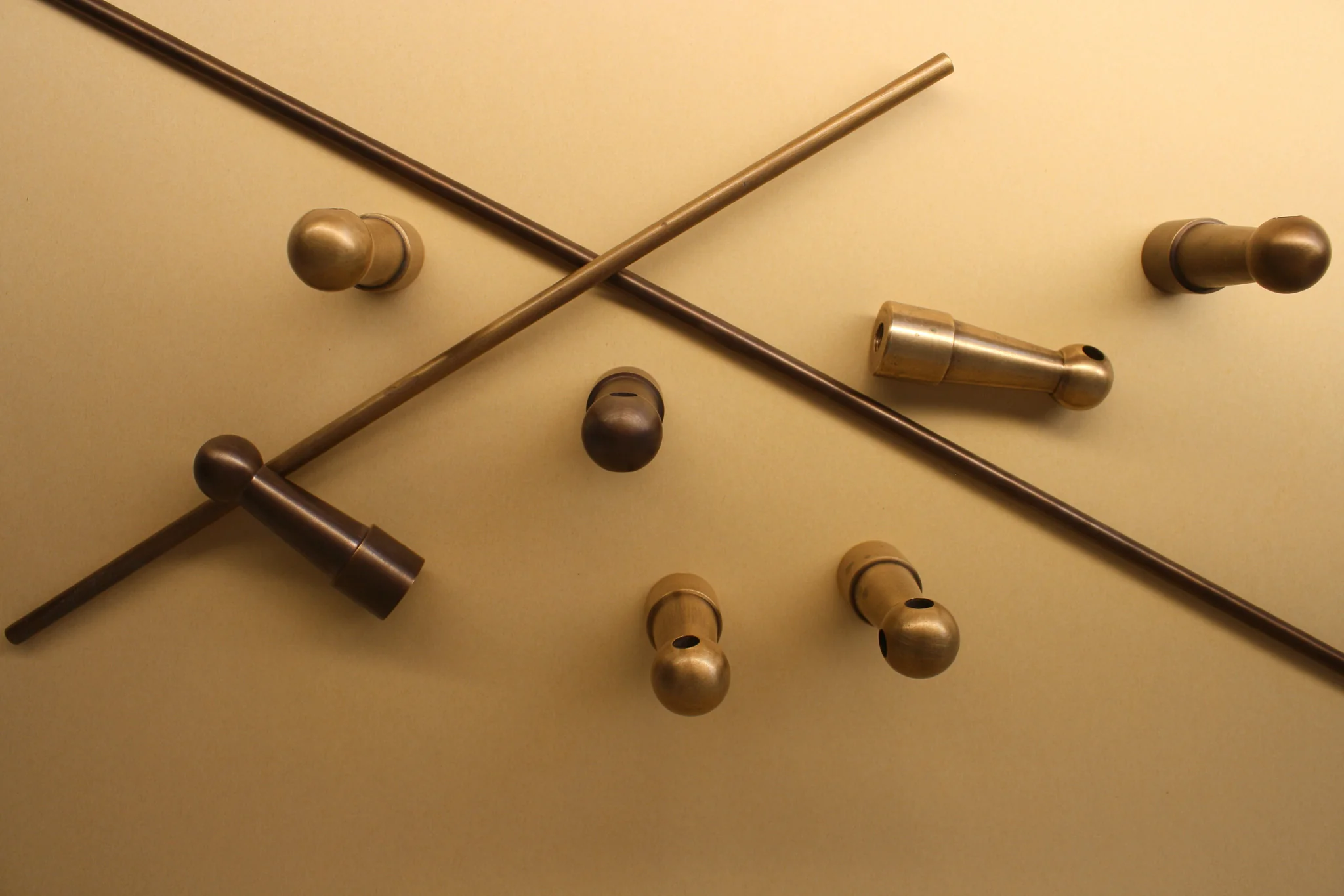 Gallery Rail 500mm - Acid Washed Brass - Image 5