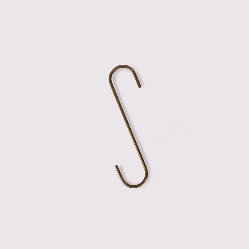 Pack of 5 - Brass S Hook in Acid Washed Brass - Image 3
