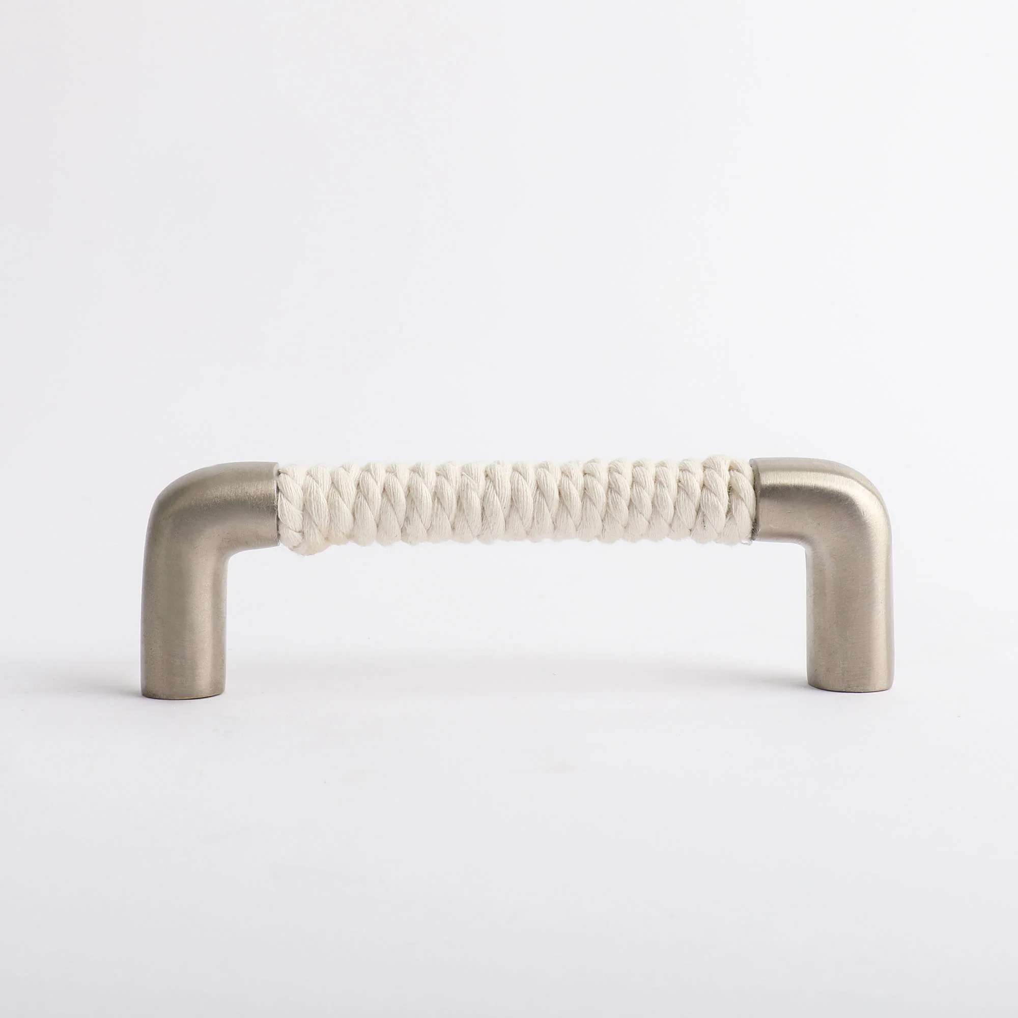 Rope Handle - White Cotton with Satin Nickel - Image 3