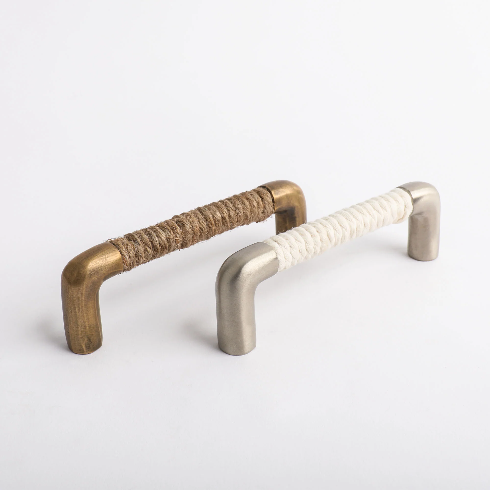 Rope Handle - White Cotton with Satin Nickel - Image 4