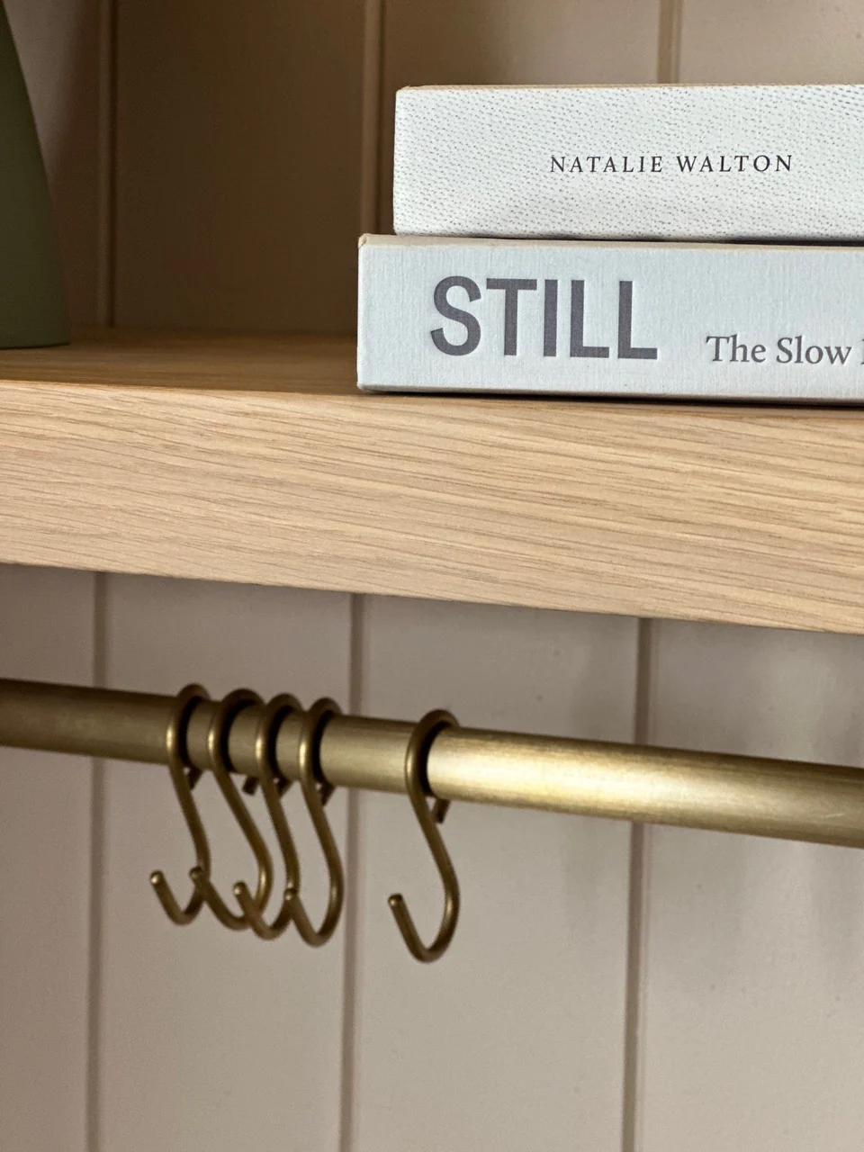 Hanging Rail Hooks  - Acid Washed Brass - Image 4