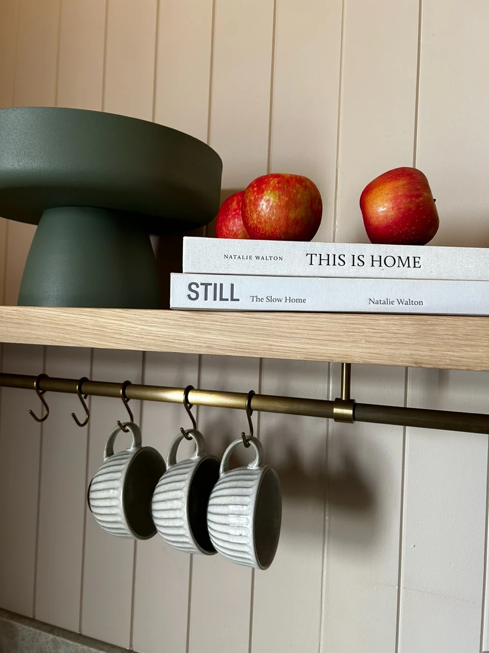 Hanging Rail Hooks  - Acid Washed Brass - Image 6
